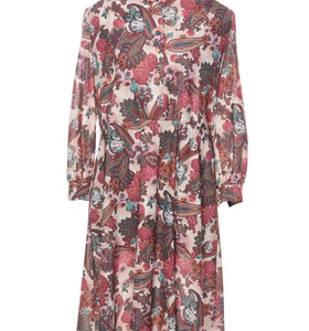 Vintage-inspired floral midi dress