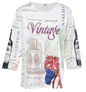 Timeless Wine Print Tee Tshirts